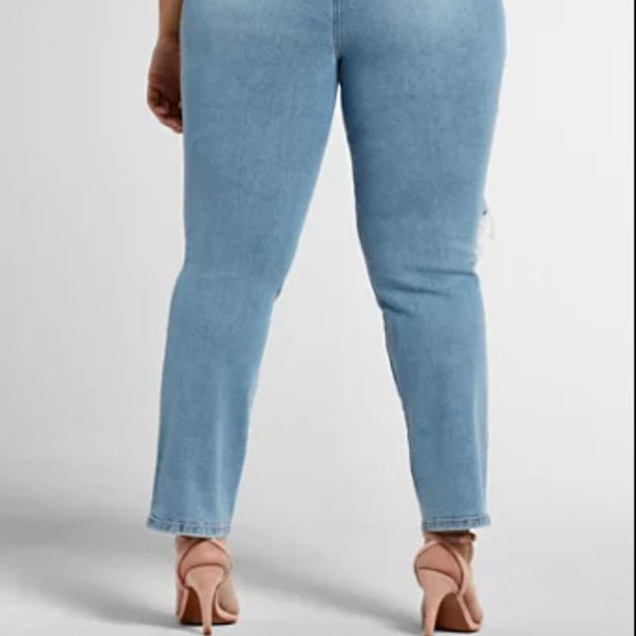 #67 FTF HIGH RISE BLOWOUT STRAIGHT LEG JEANS - Picture 3 of 4